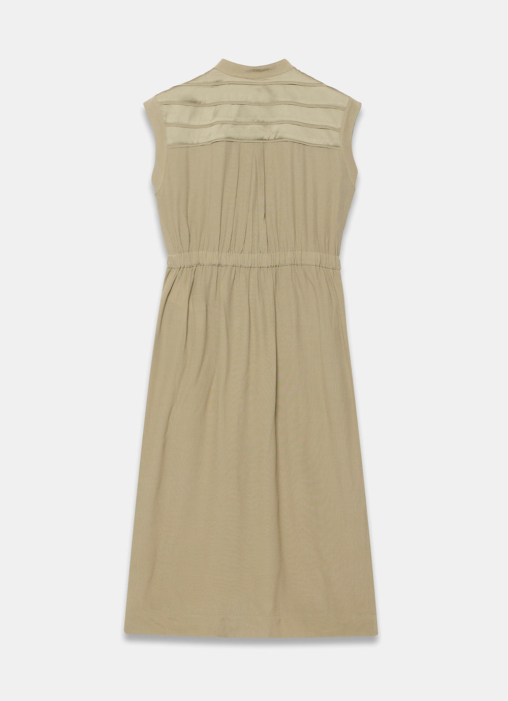 utility midi dress Mint Velvet Khaki Satin Utility Midi Dress | Size 14 | Green