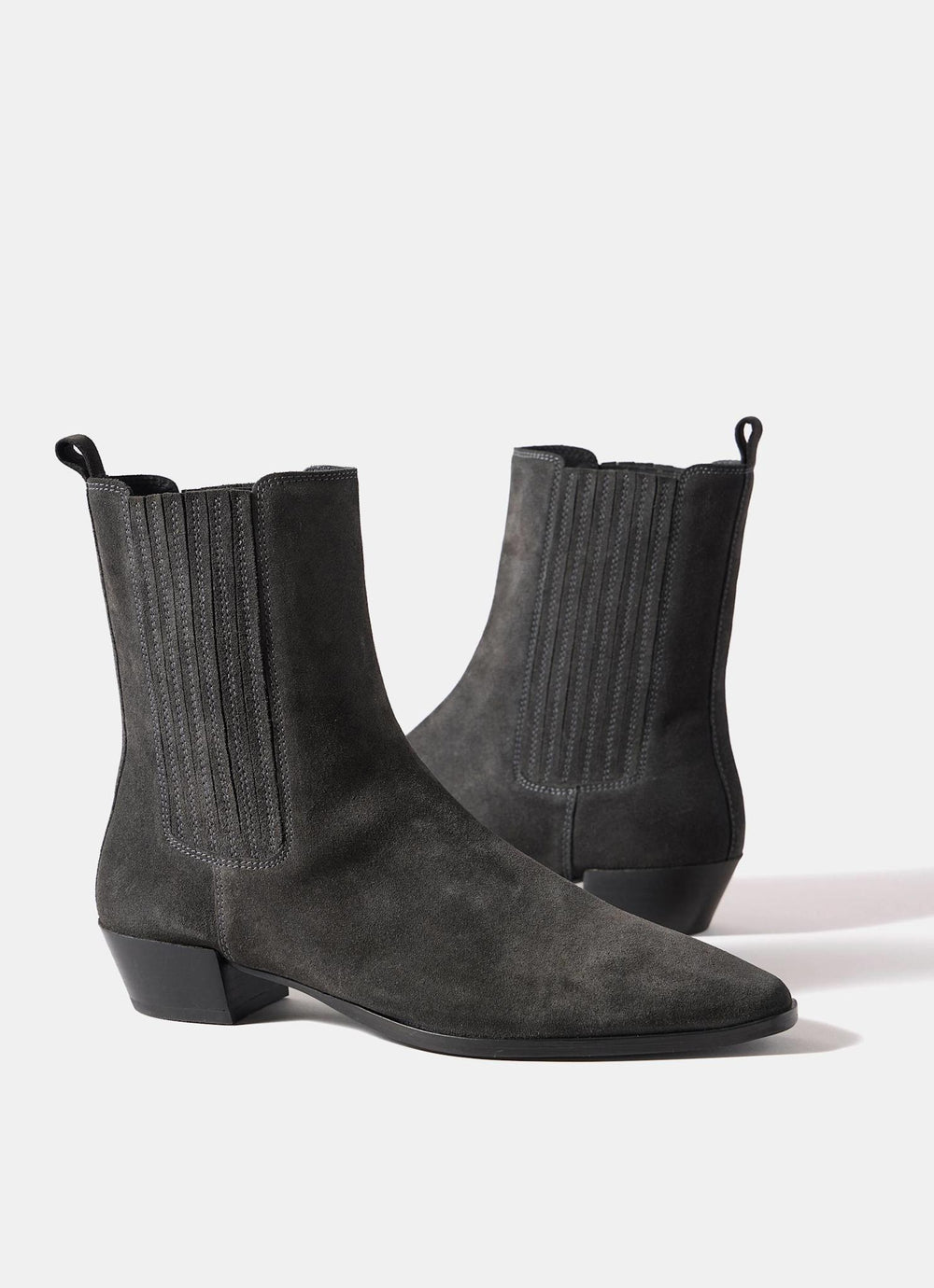 Kirsten Grey Suede Ankle Boots