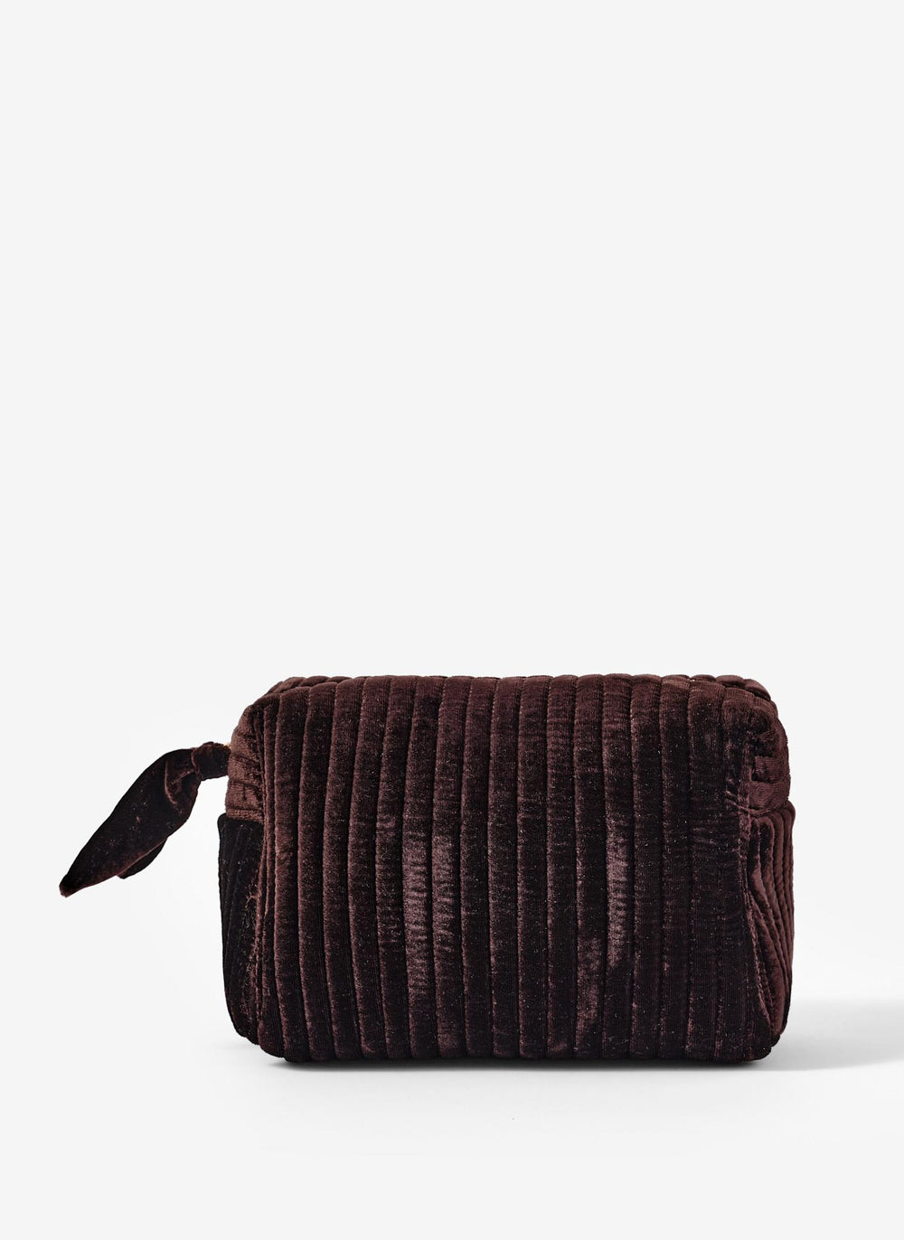 Brown Large Velvet Wash Bag