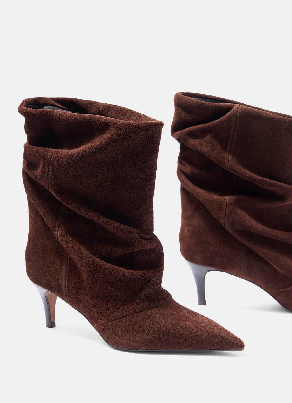Laura Brown Suede Slouch Ankle Boots