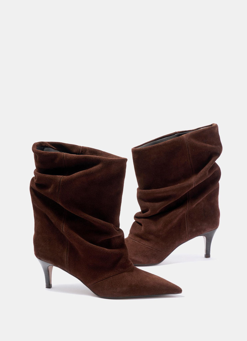 Laura Brown Suede Slouch Ankle Boots