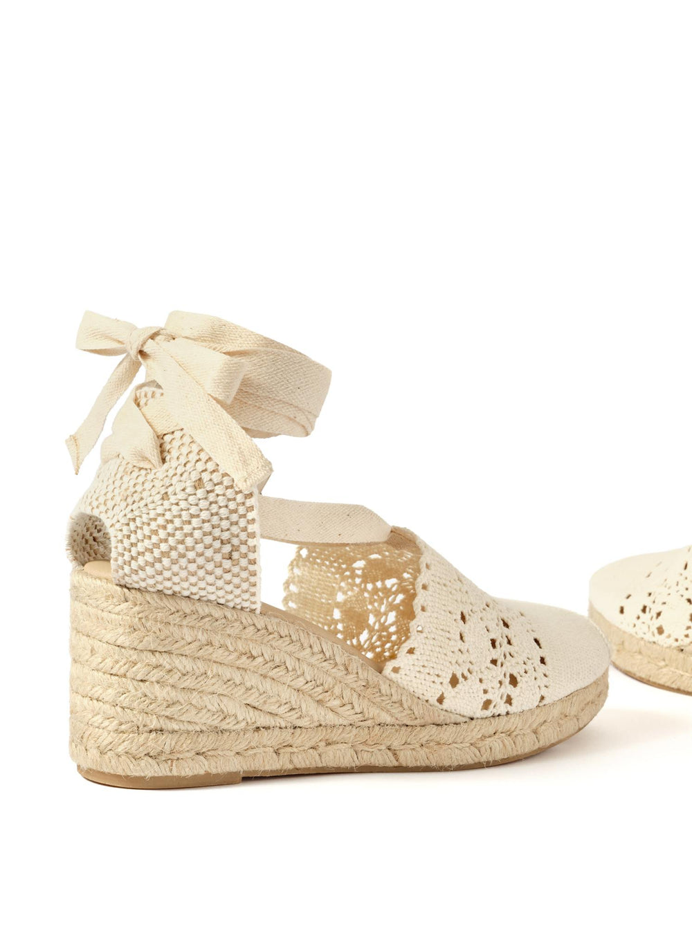 Laura Cream Espadrille Wedge Sandals