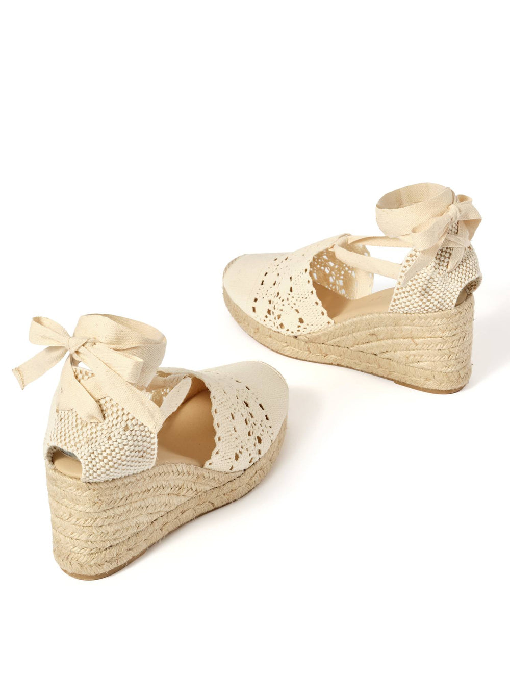 Laura Cream Espadrille Wedge Sandals