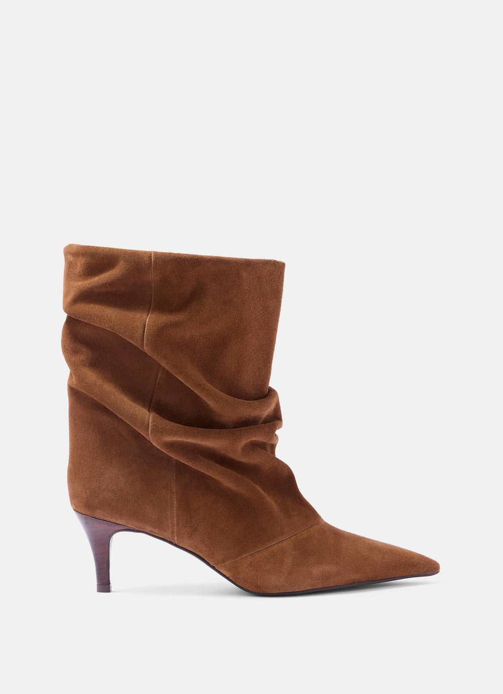 Laura Tan Suede Slouch Ankle Boots