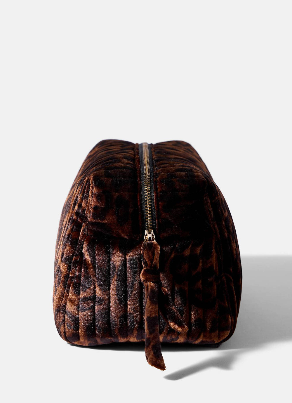 Leopard Print Velvet Large Wash Bag