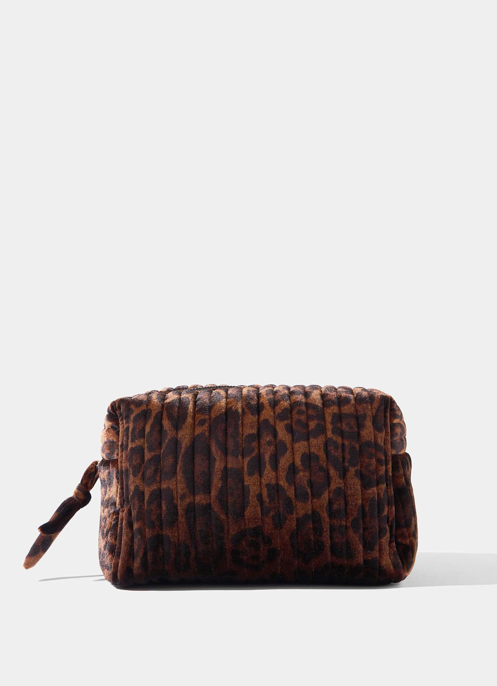 Leopard Print Velvet Large Wash Bag