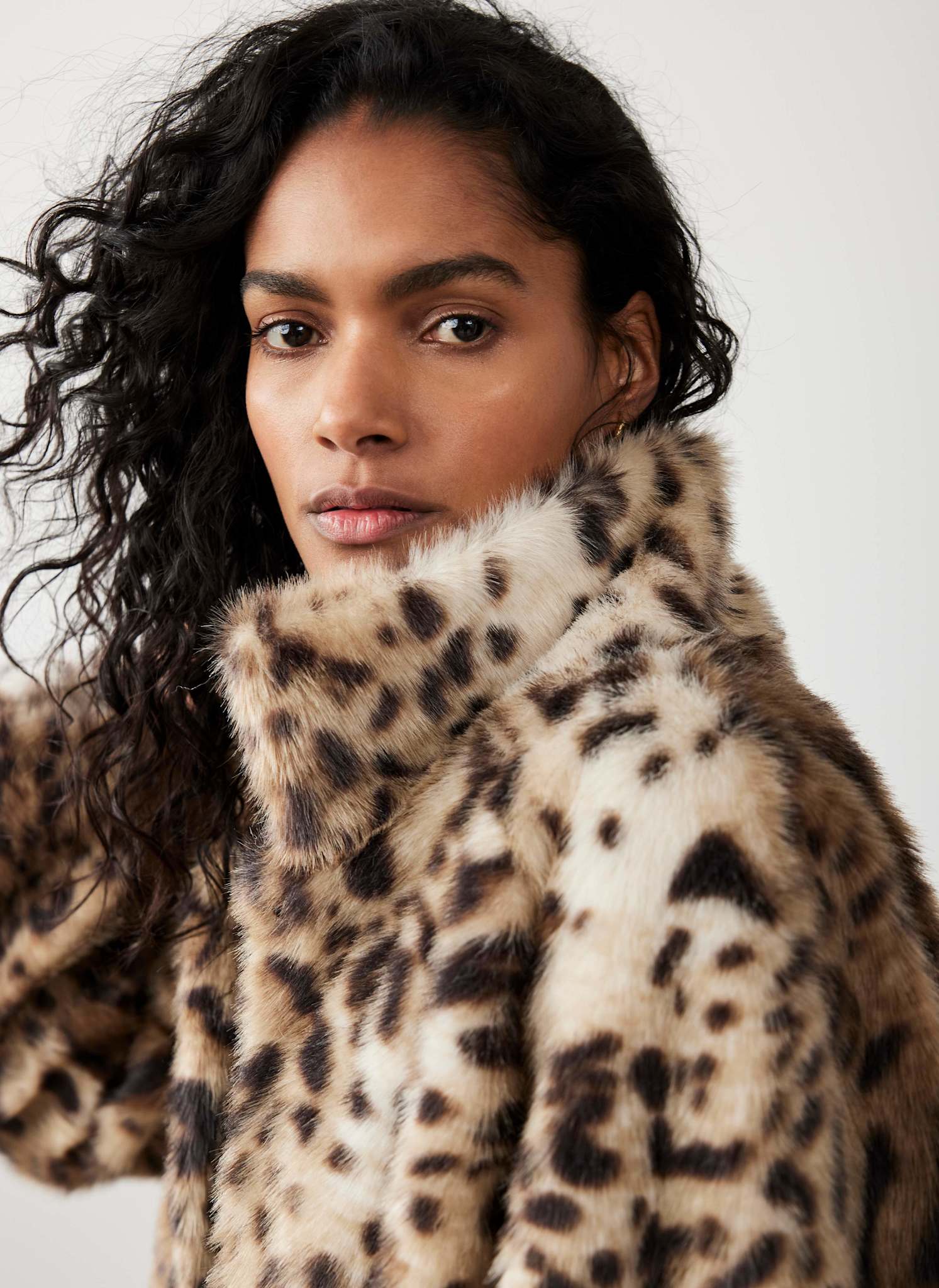 Leopard Print Faux Fur Jacket – Mint Velvet