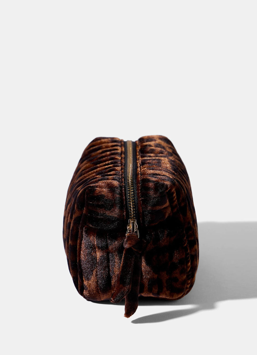 Leopard Print Velvet Small Wash Bag