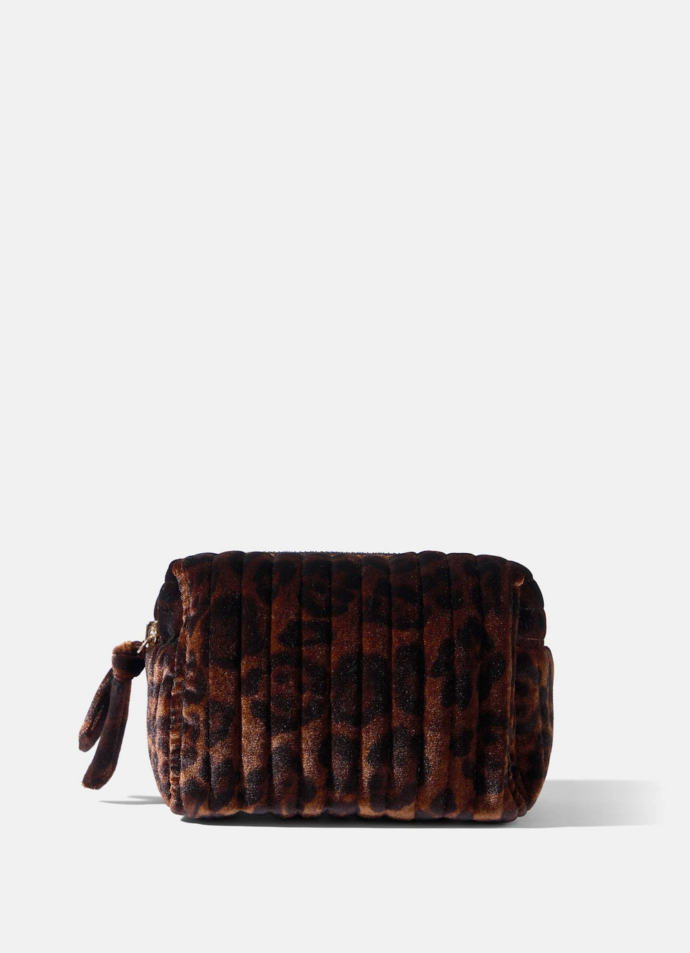Leopard Print Velvet Small Wash Bag
