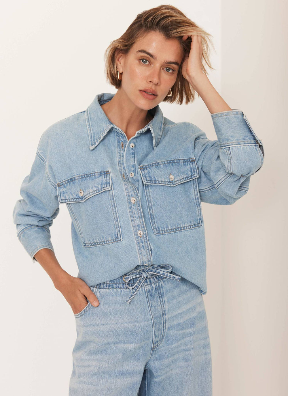 Light Indigo Denim Shirt