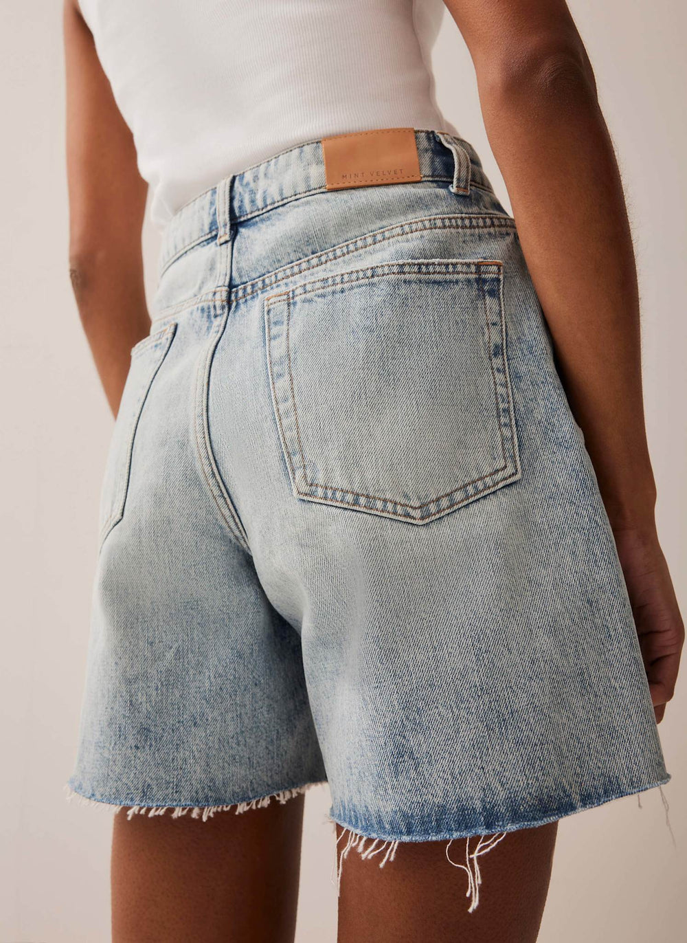 Light Indigo Denim Shorts