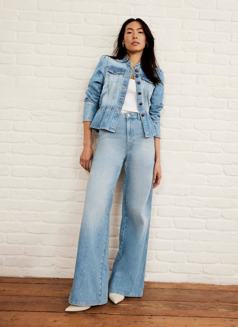 Light Indigo Wide Leg Jeans