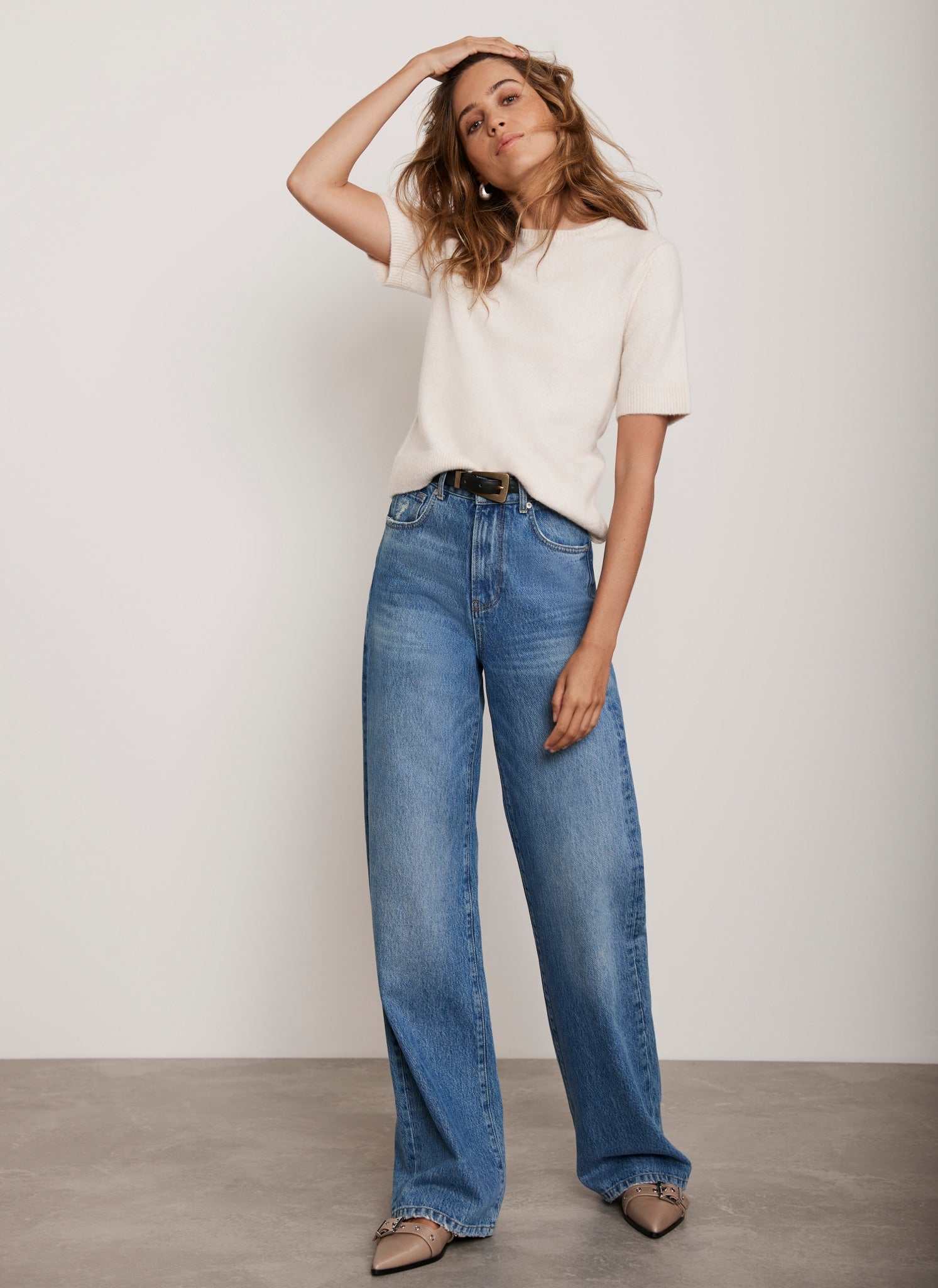 Light Indigo Wide Jeans – Mint Velvet