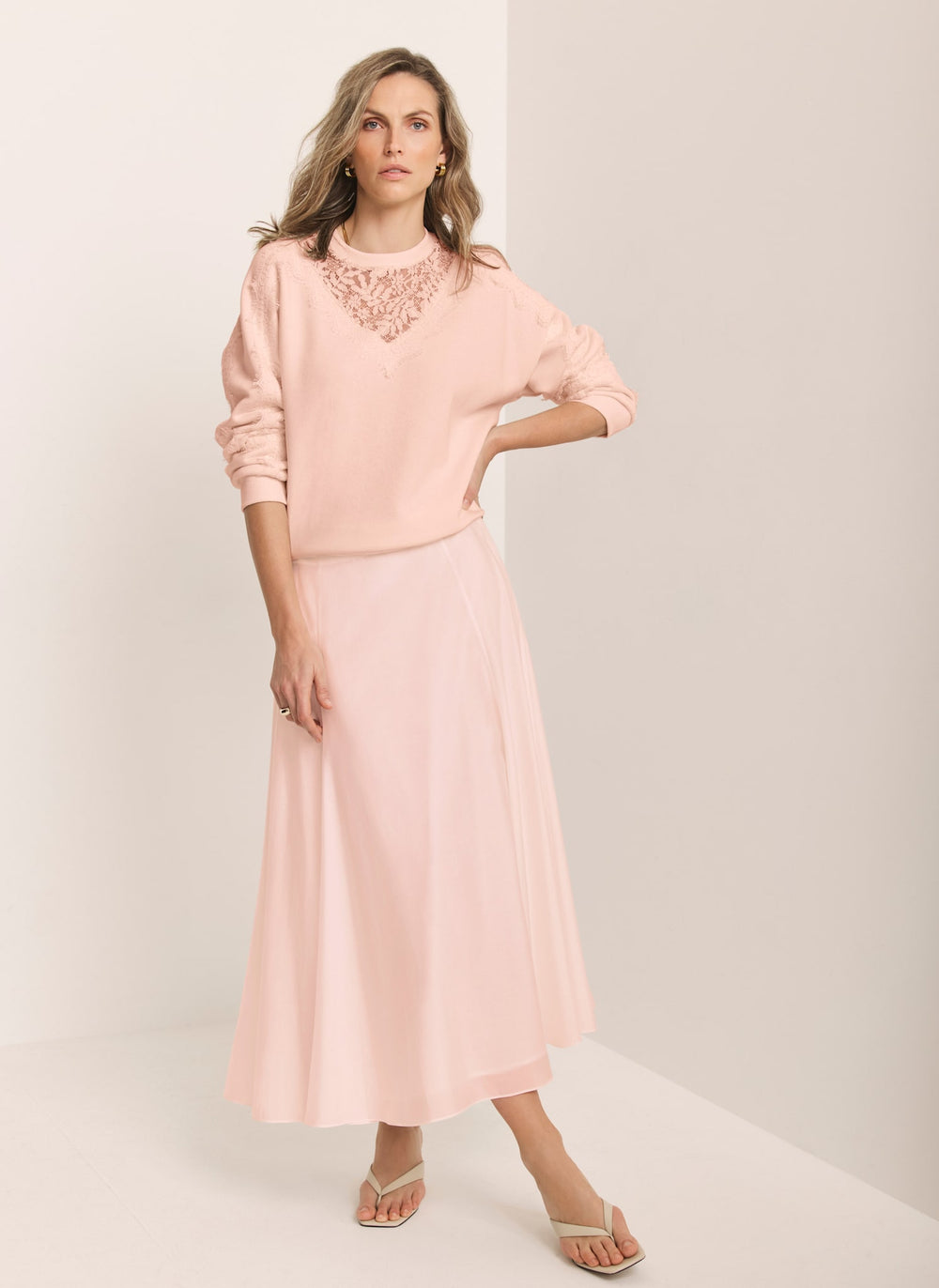 Pink A Line Midi Skirt – Mint Velvet