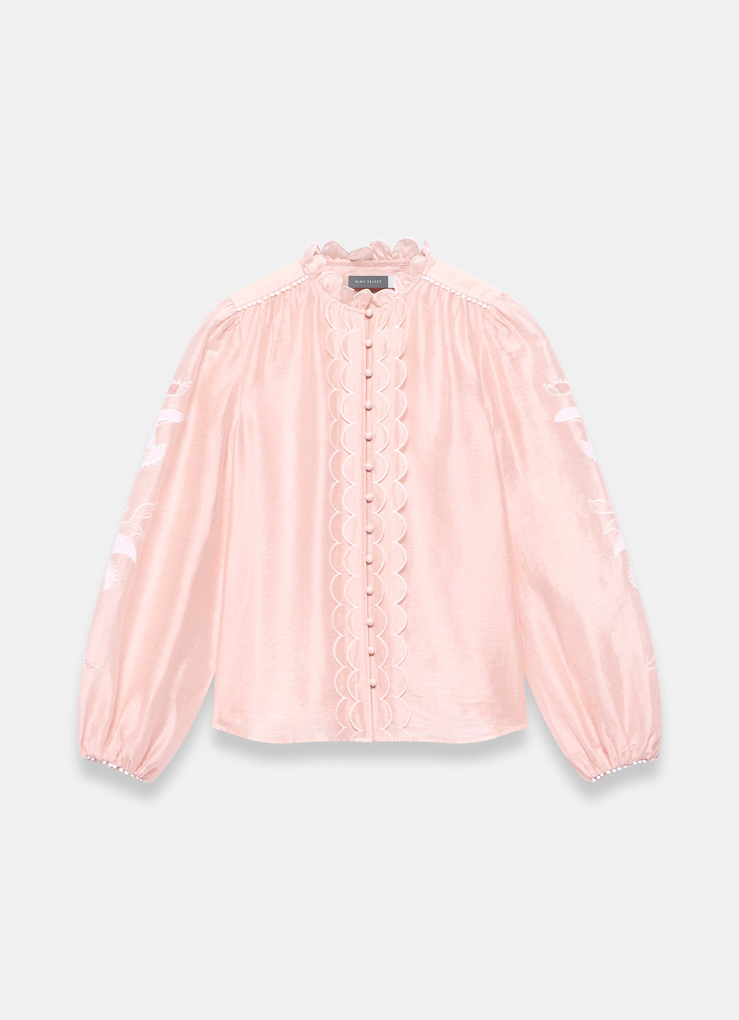 取置rosymonster hem scallop volume blouse Cecilia Scallop Hem Blouse – Clothe Boutique