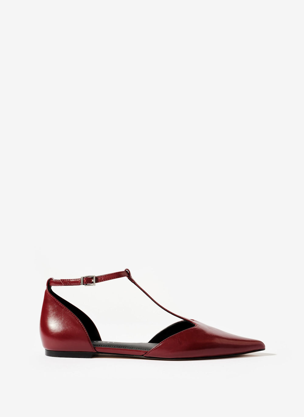 Lila Burgundy T-Bar Flats