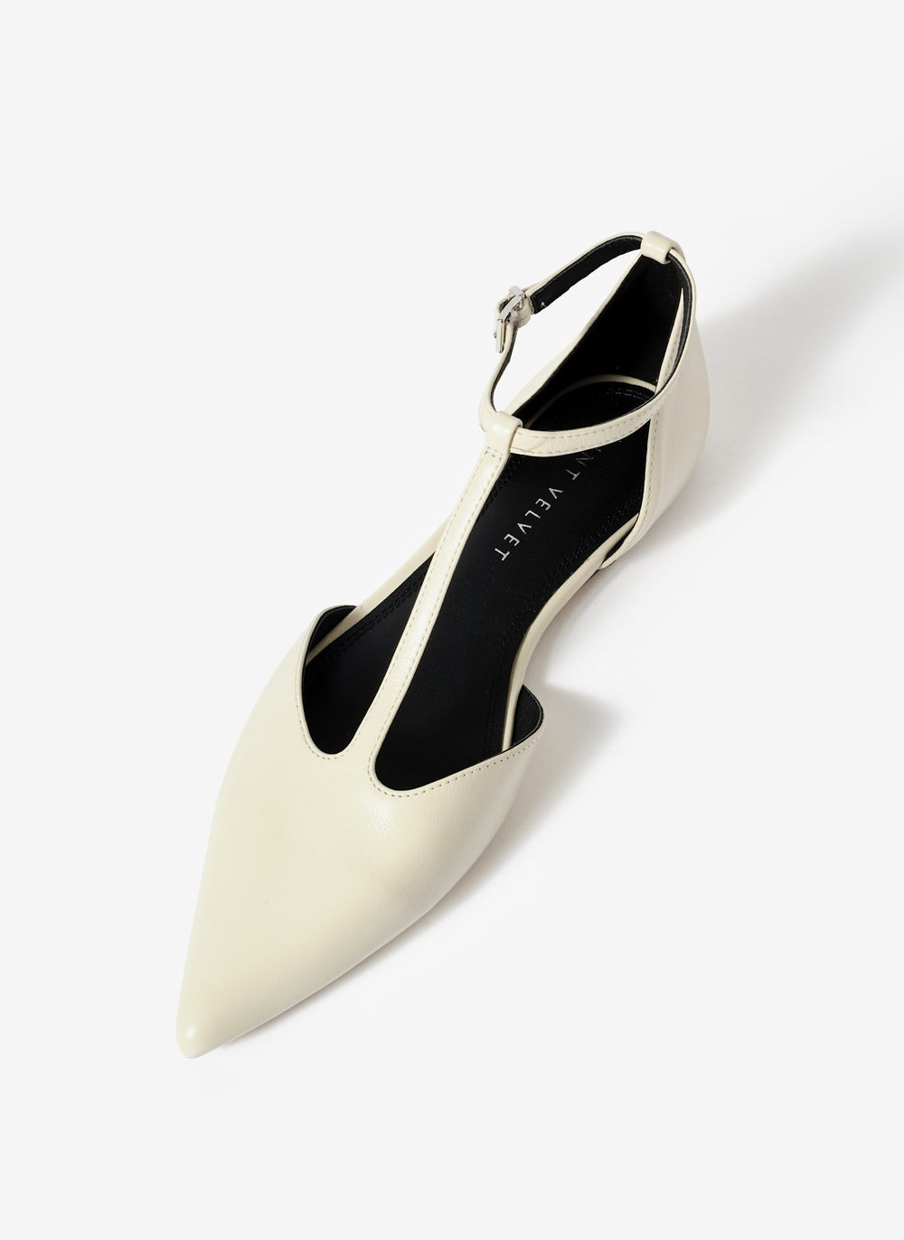 Lila Cream T-Bar Flats