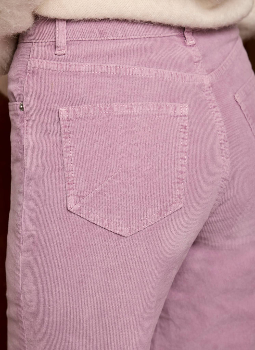 Lilac Corduroy Wide Leg Trousers