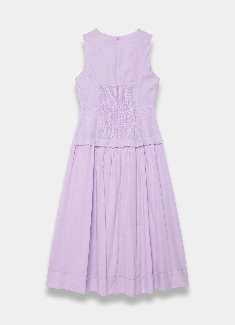 Lilac Ramie Drop Waist Midi Dress Mint Velvet Lilac Ramie Drop Waist Midi Dress Mint Velvet