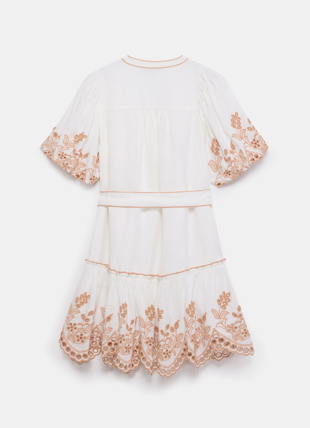slim fit dress slacks White Linen Blend Broderie Mini Dress – Mint Velvet