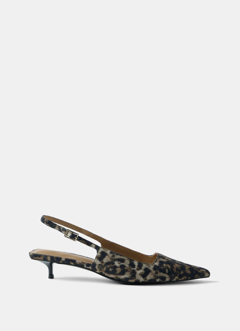 Lol Leopard Print Slingback Kitten Heels