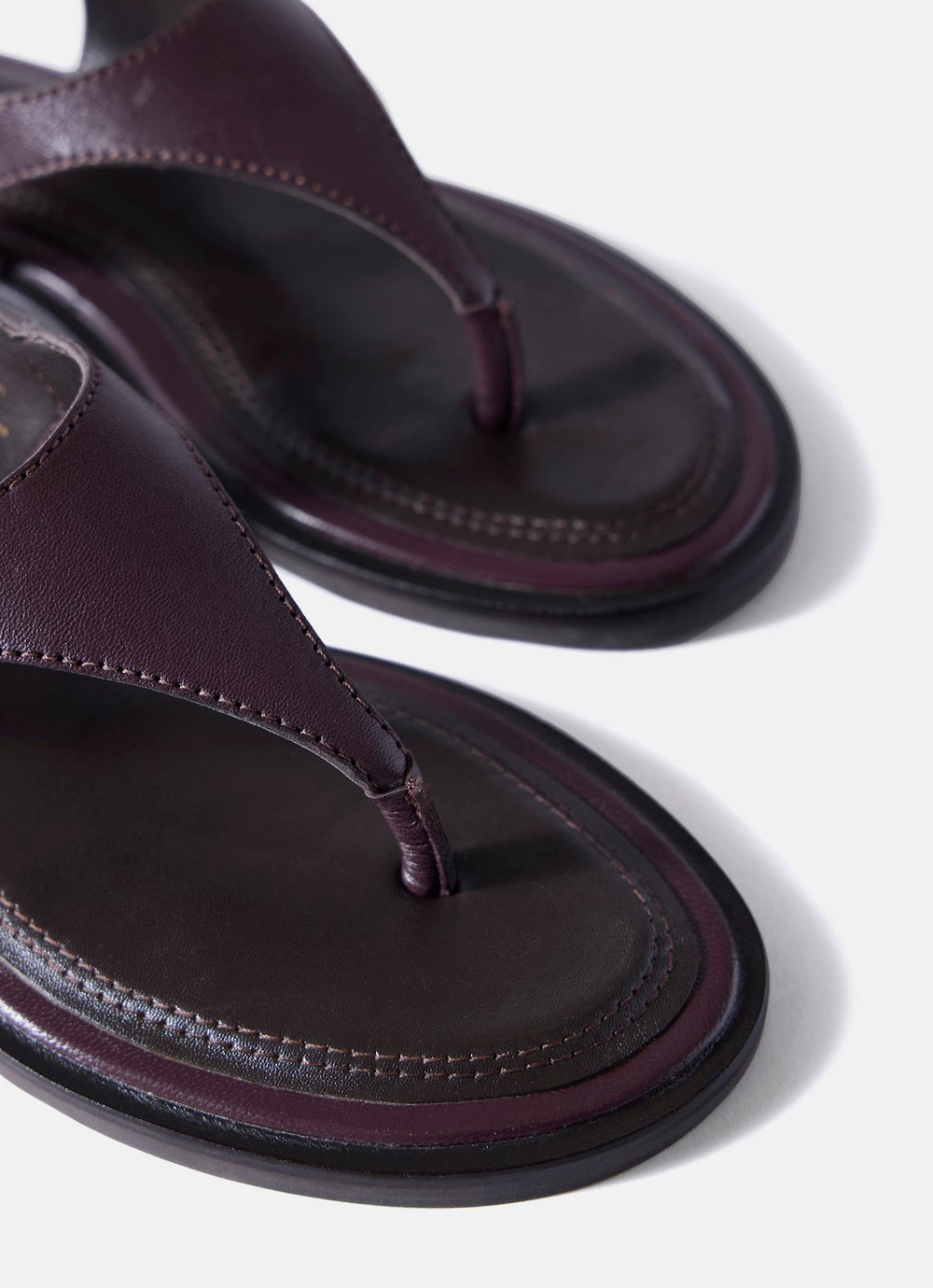 Luna Burgundy Slingback Leather Sandals