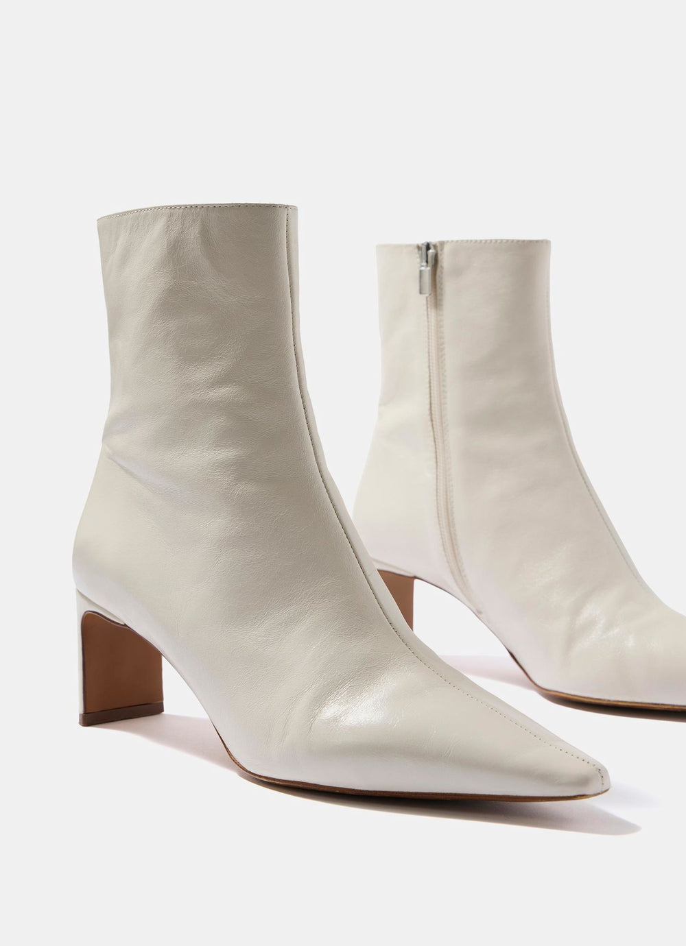 Macy White Leather Ankle Boots – Mint Velvet - Main Image