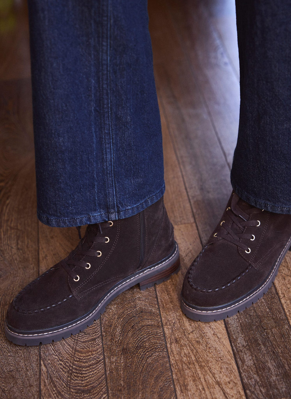 Maddy Brown Suede Lined Boots