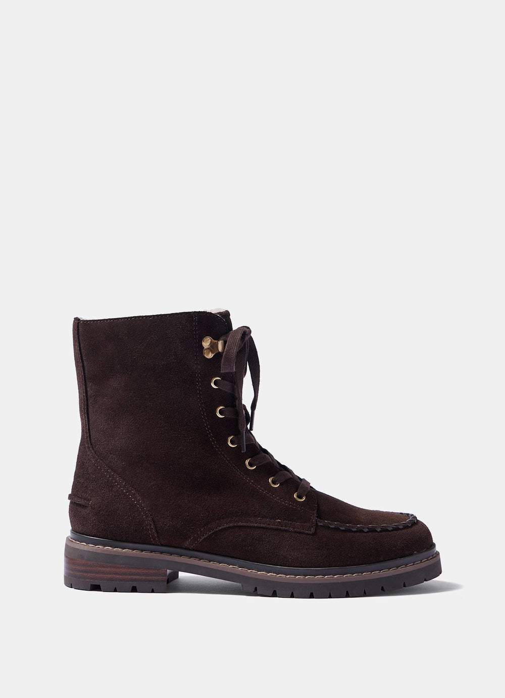 Maddy Brown Suede Lined Boots