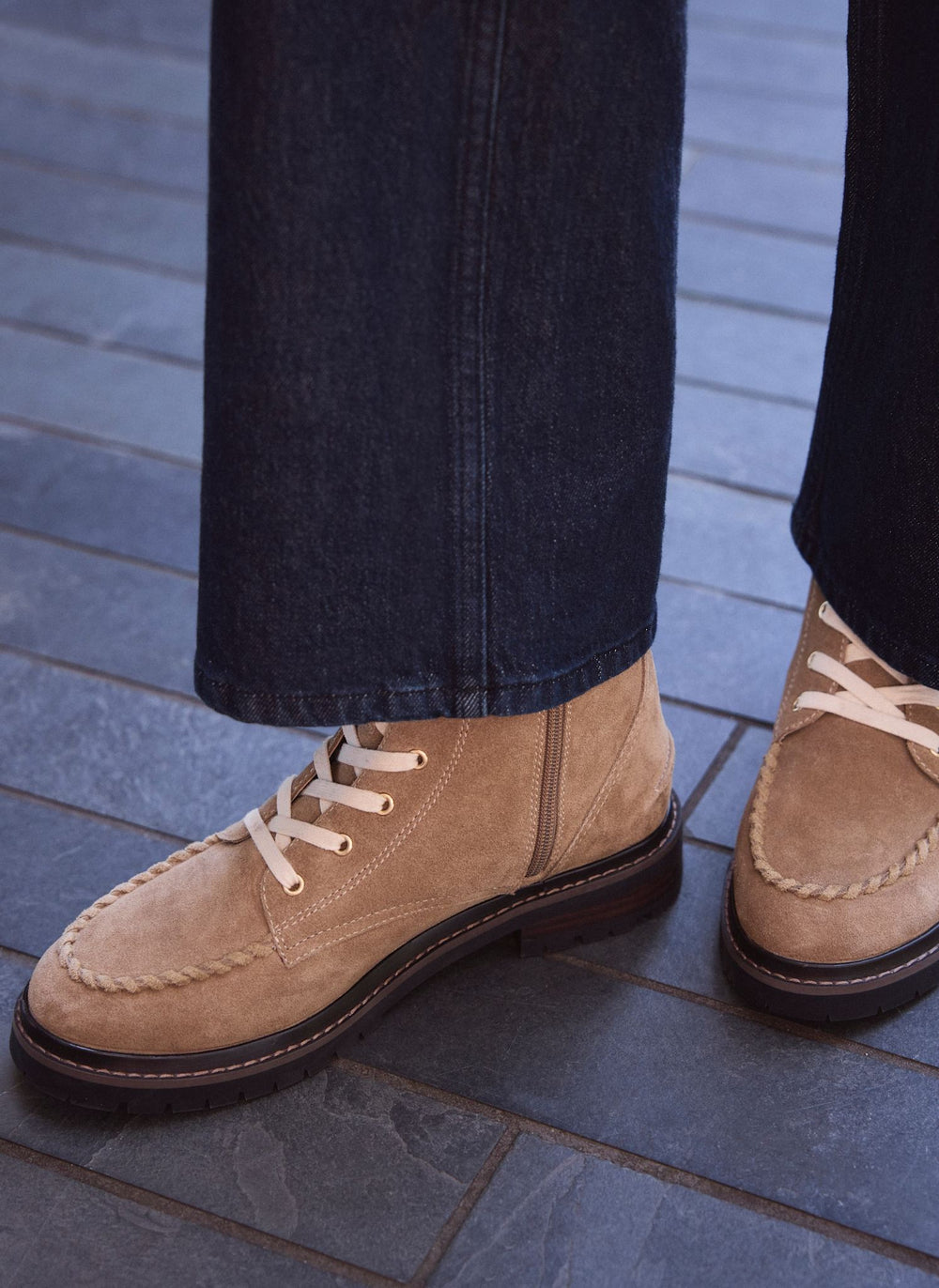 Maddy Neutral Suede Lined Boots