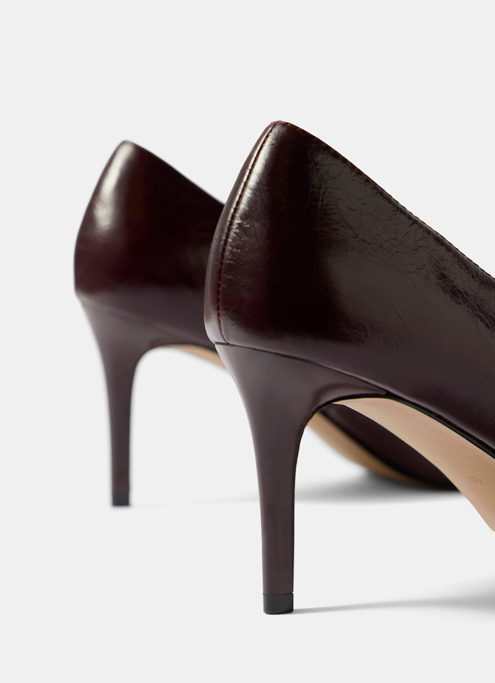 Maria Burgundy Leather Court Heels
