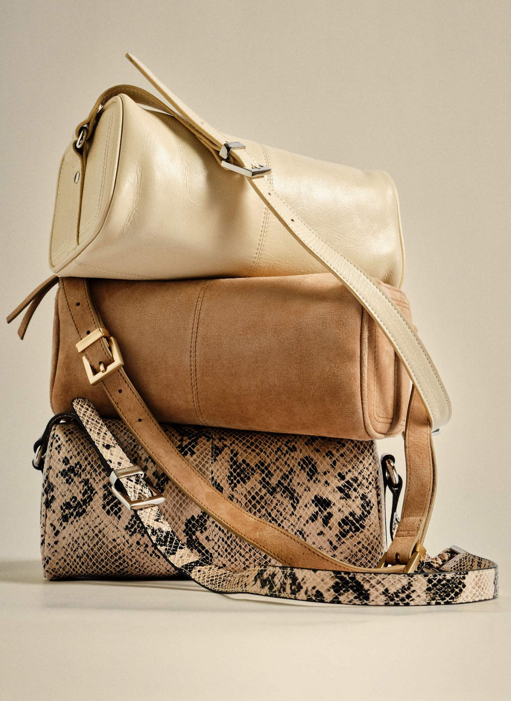 Matilda Snake Print Leather Shoulder Bag
