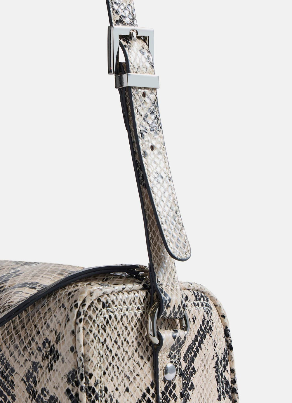Matilda Snake Print Leather Shoulder Bag