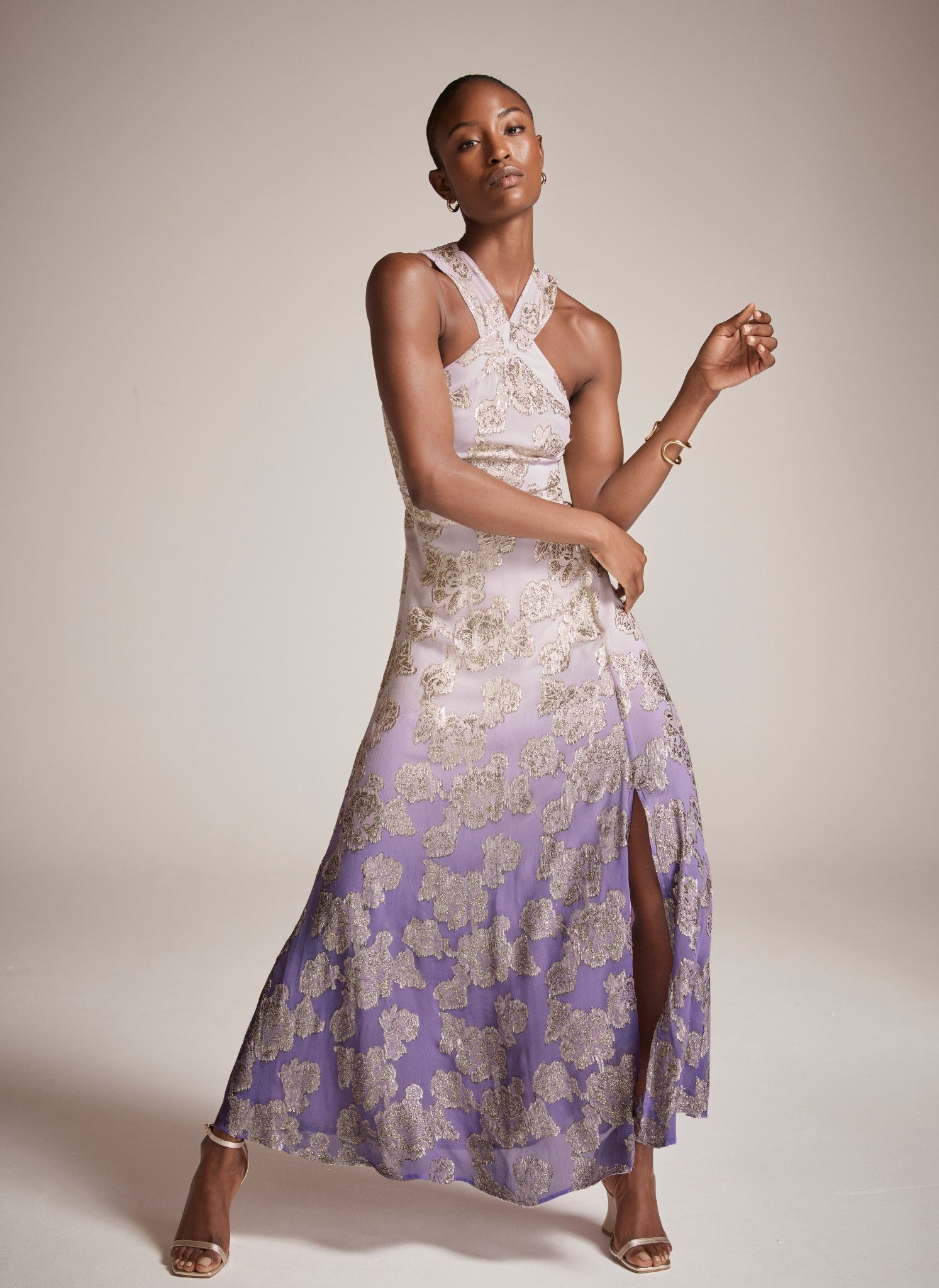 Jace Layered Midaxi Dress (Lilac)