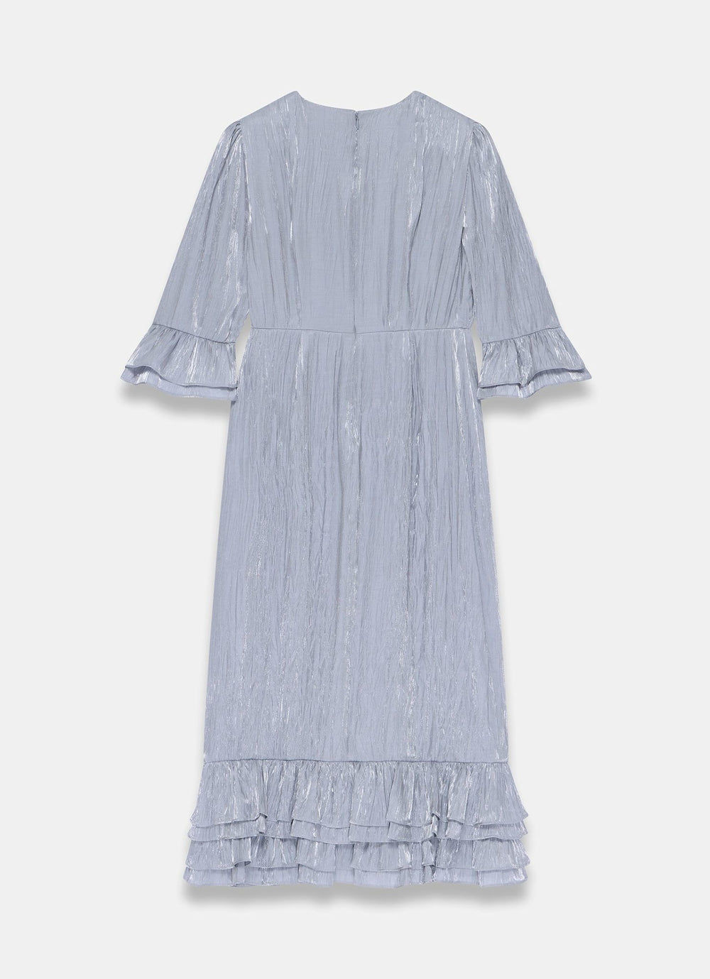 mint velvet silver metallic midi dress MINT VELVET Metallic Midi Dress