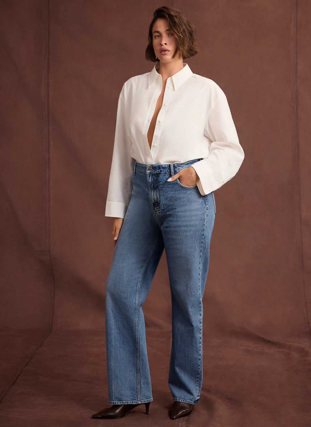 Mid Indigo 90s Straight Jeans