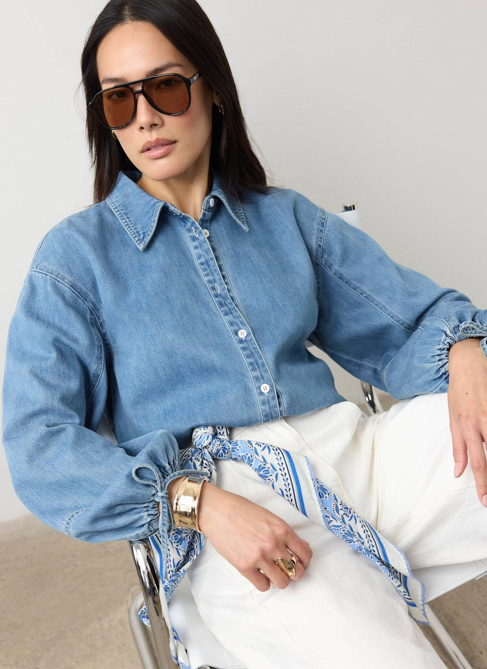 Mid Indigo Denim Shirt