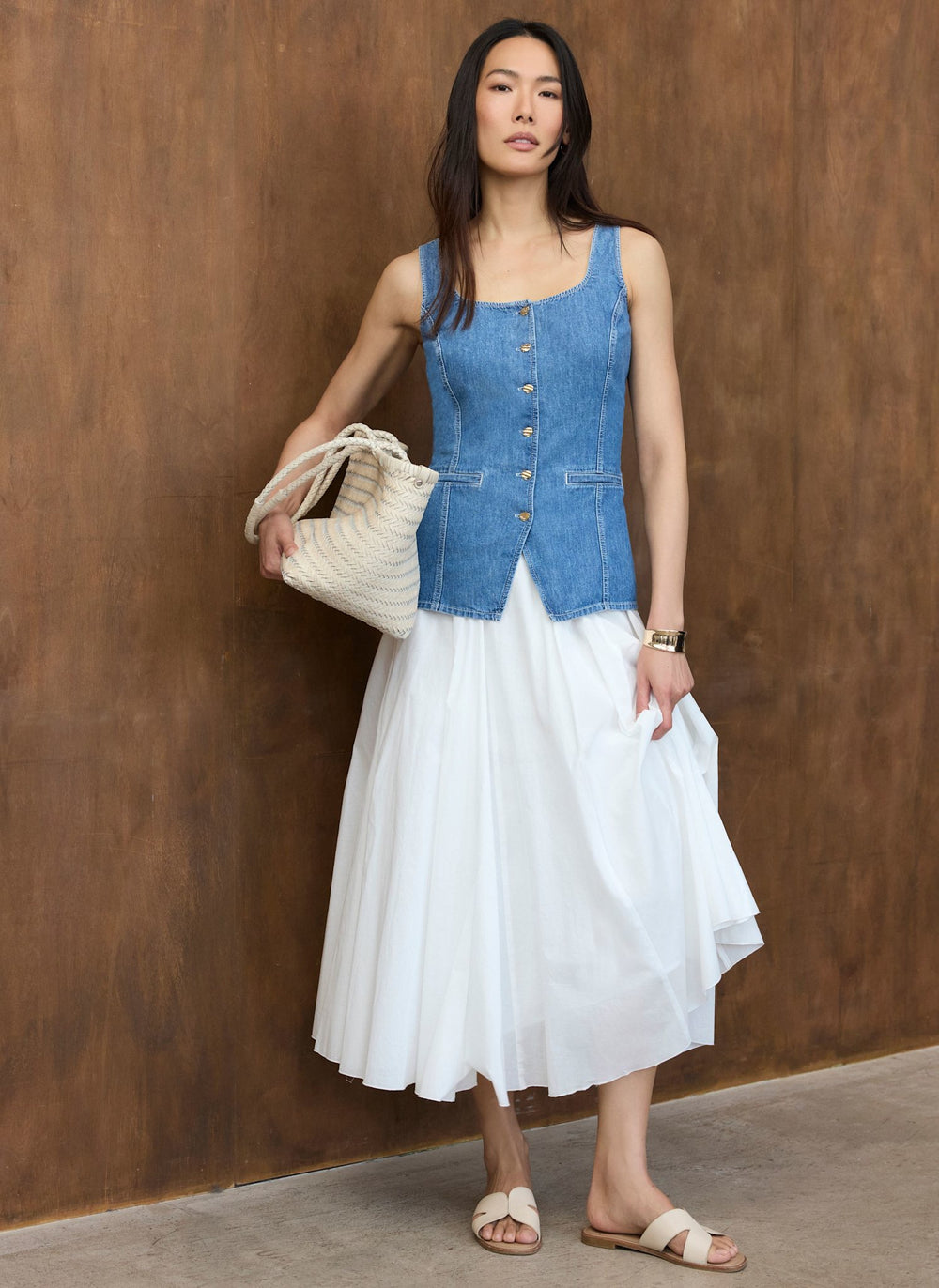 Mid Indigo Denim Top