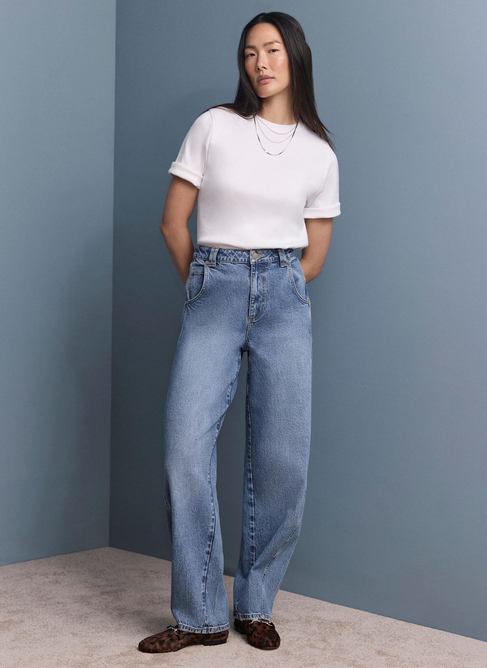 Mid Indigo Ultimate Barrel Jeans