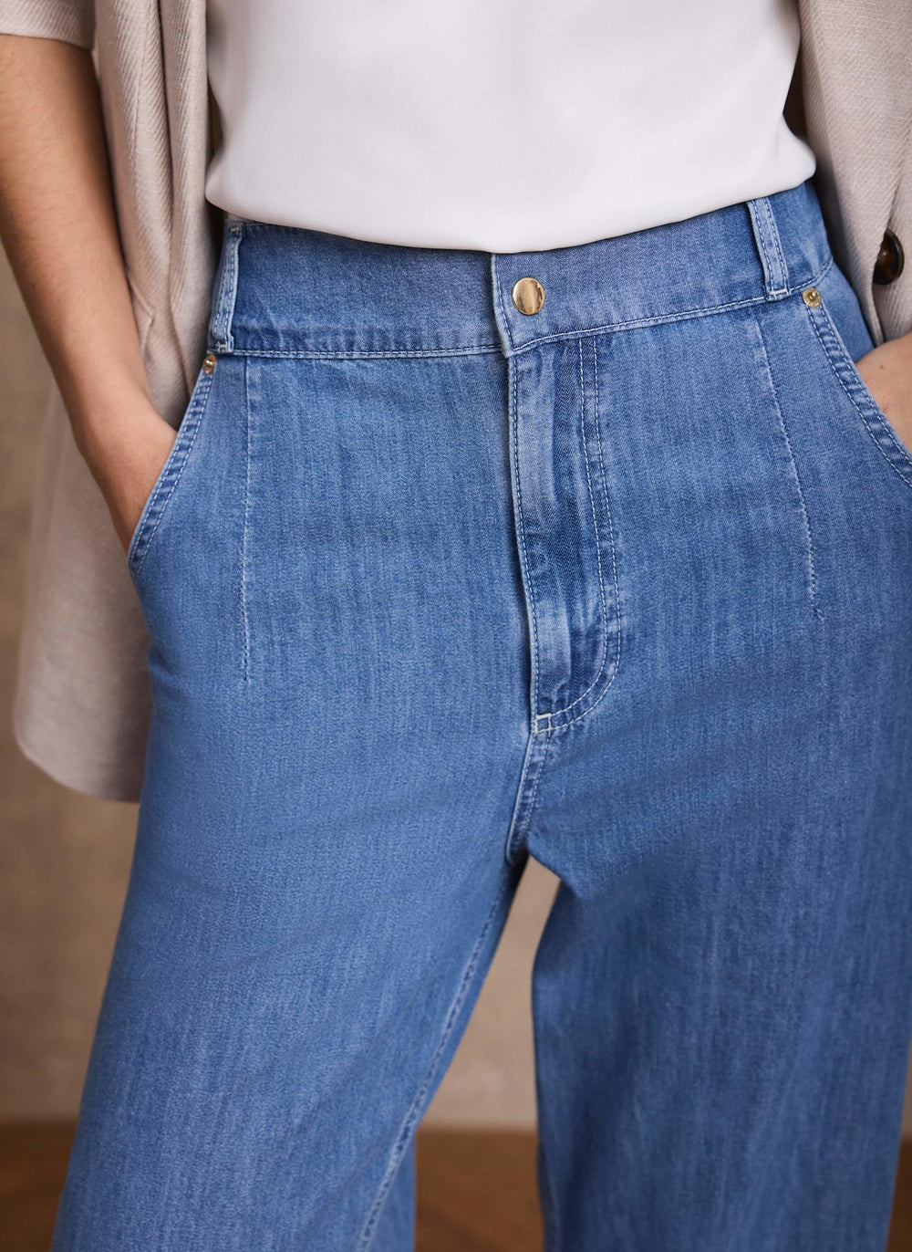 Mid Indigo Balloon Jeans