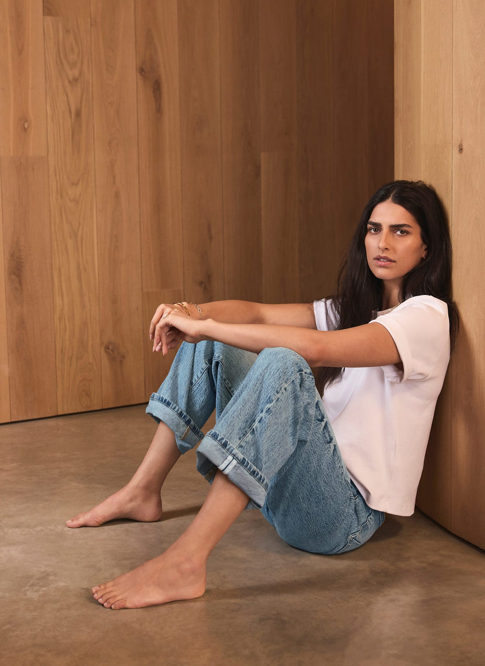 Mid Indigo Workable Wide Jeans