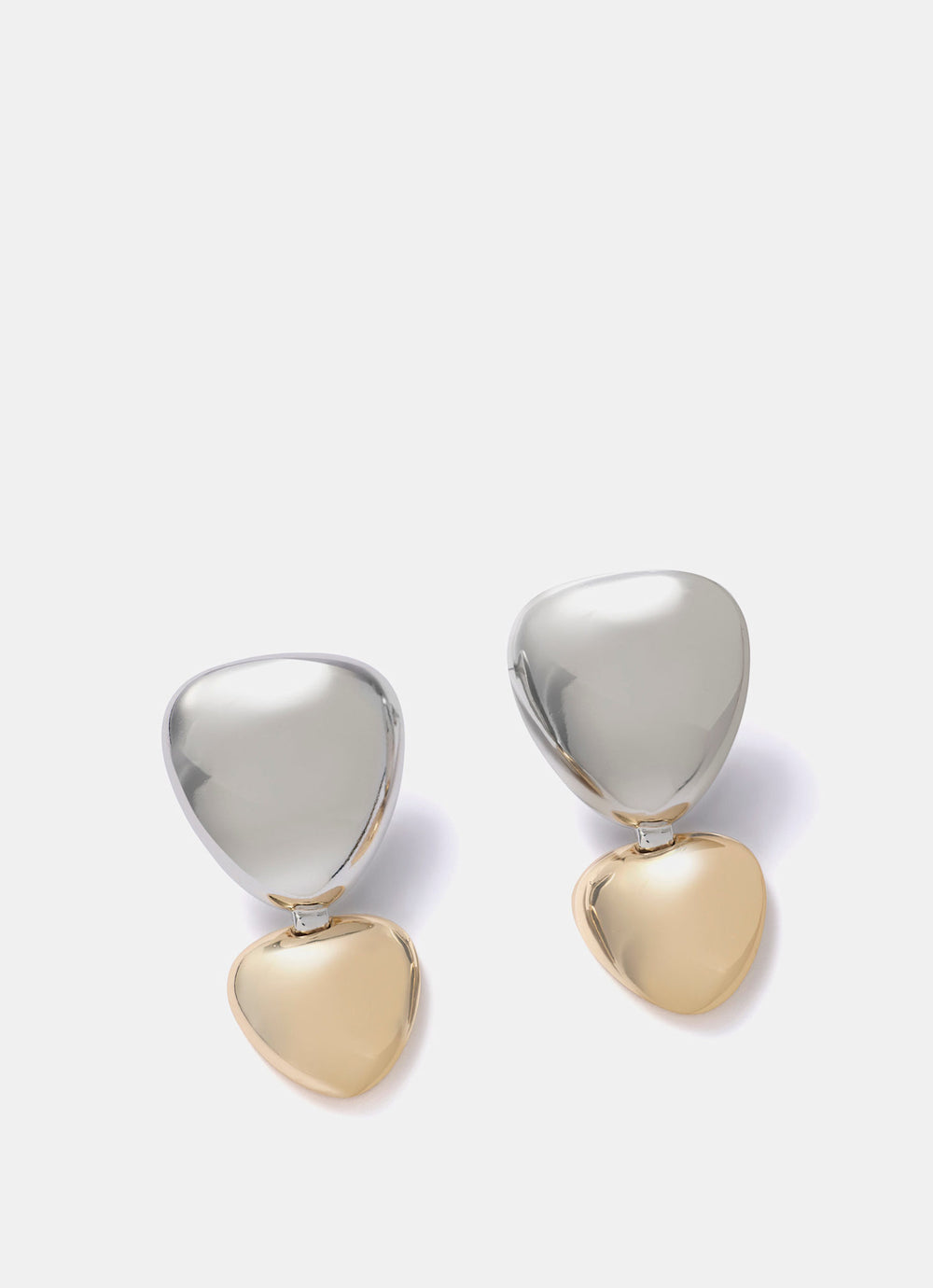 Mixed Metal Drop Earrings