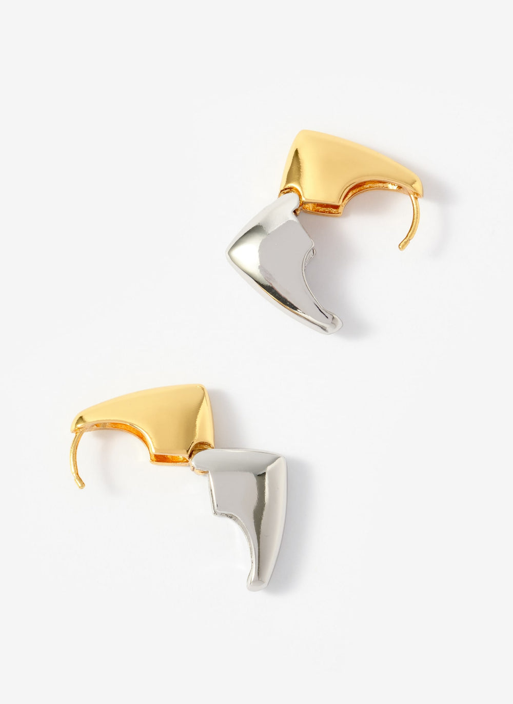 Mixed Metal Hoop Earrings