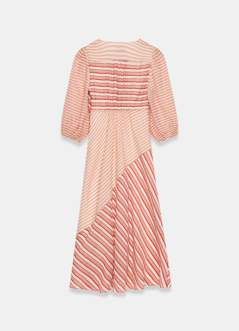 pink and orange striped maxi dress Panelled womens-phoenix-family fitted silhouette Buy Cream/Ecru & Black COLOR:IVORY MULTI