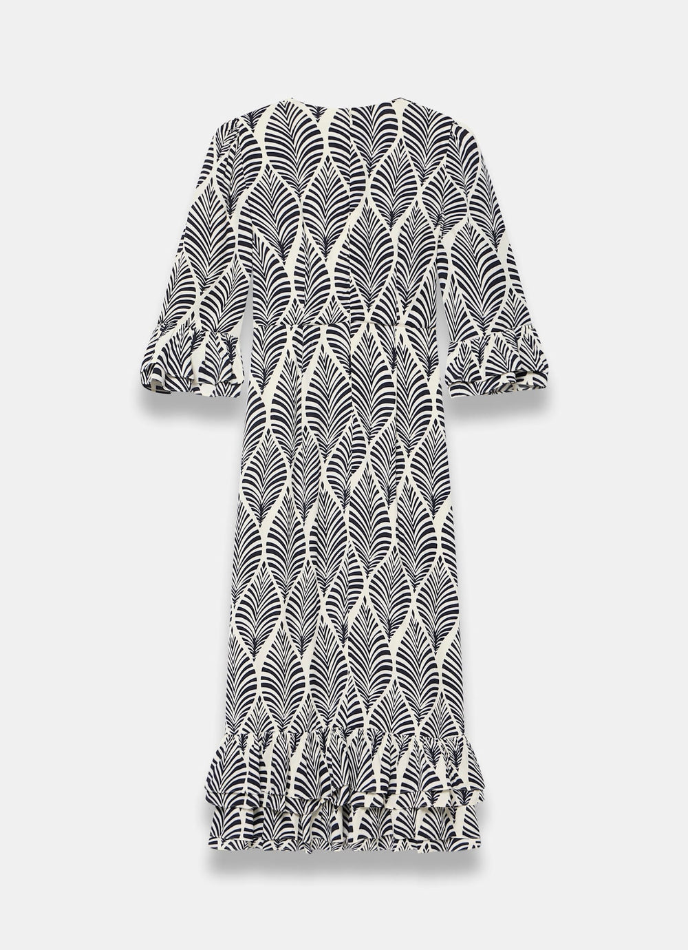 knee length dresses for ladies Tropical Print Cotton Midi Dress main image 1
