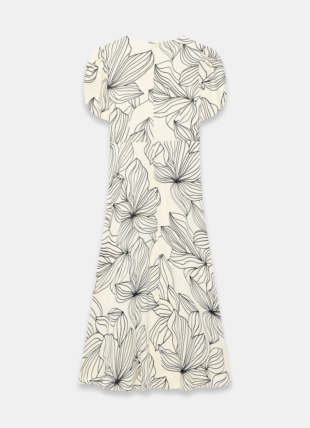 Cream Floral Print Satin Midi Dress – Mint Velvet