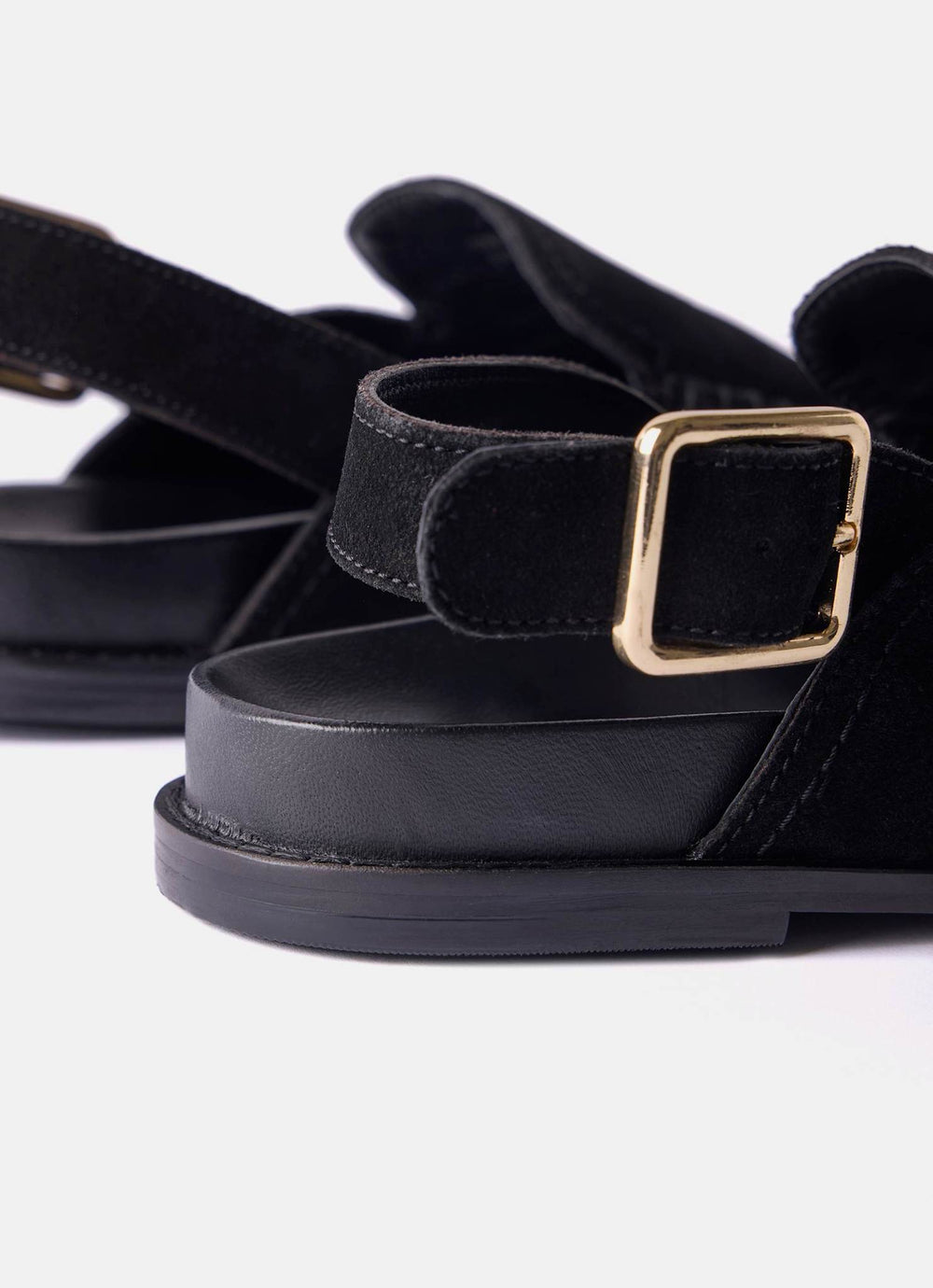 Nala Black Sling Back Clogs