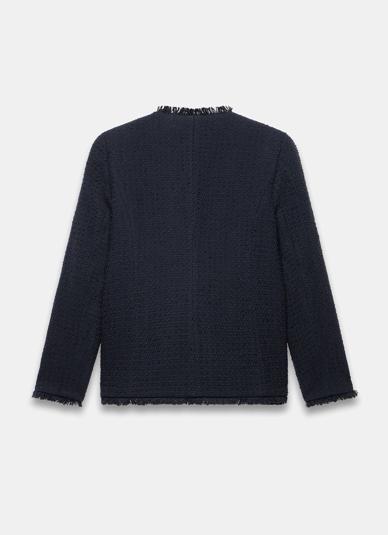 Navy Boucle Tweed Jacket – Mint Velvet
