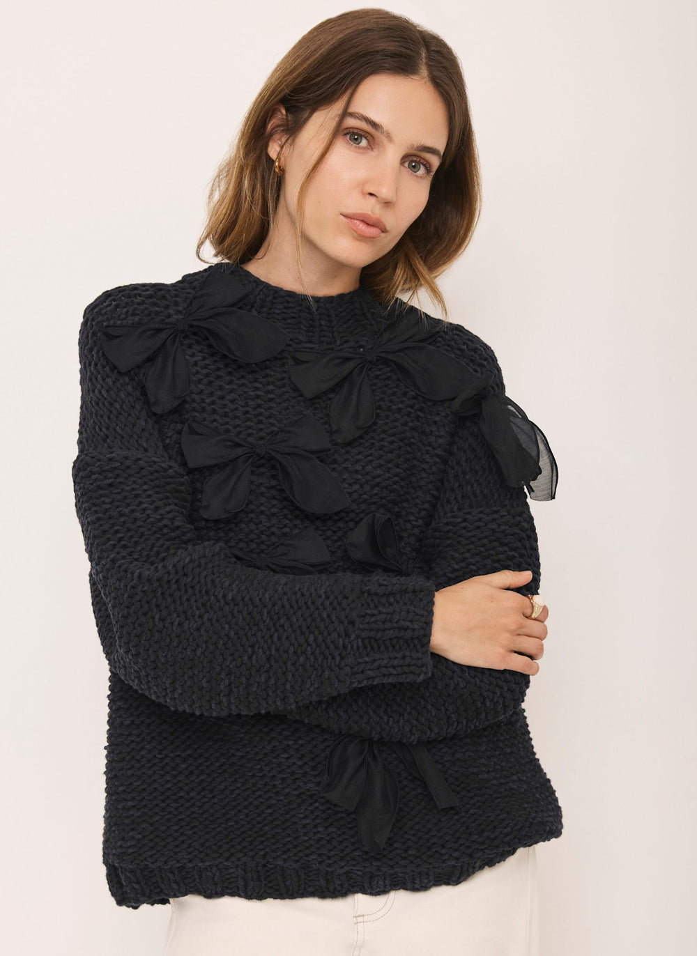 Navy Bow Detail Jumper