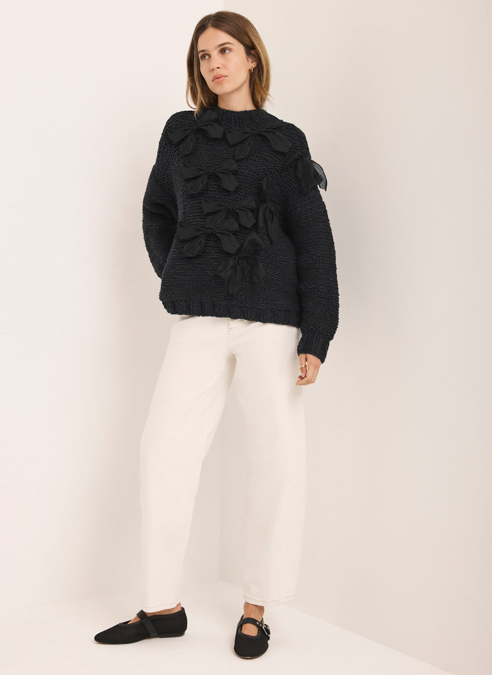 Navy Bow Detail Jumper